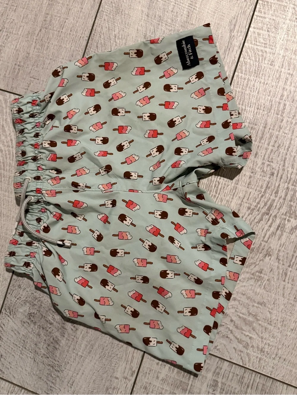 abercrombie kids Mint Shorts with Pink and Brown Popsicle Print